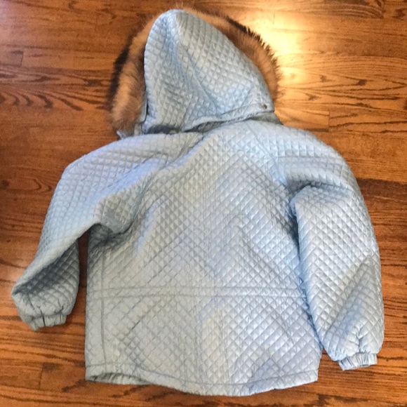 Post Card quilted jacket Fur hood 6 - Picture 5 of 5
